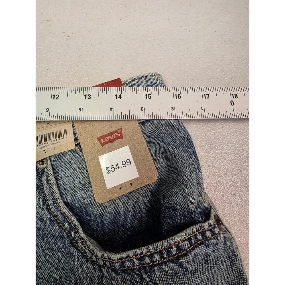 Levis Womens Light Wash Denim Ruffle Hem Mini Skirt Size 30